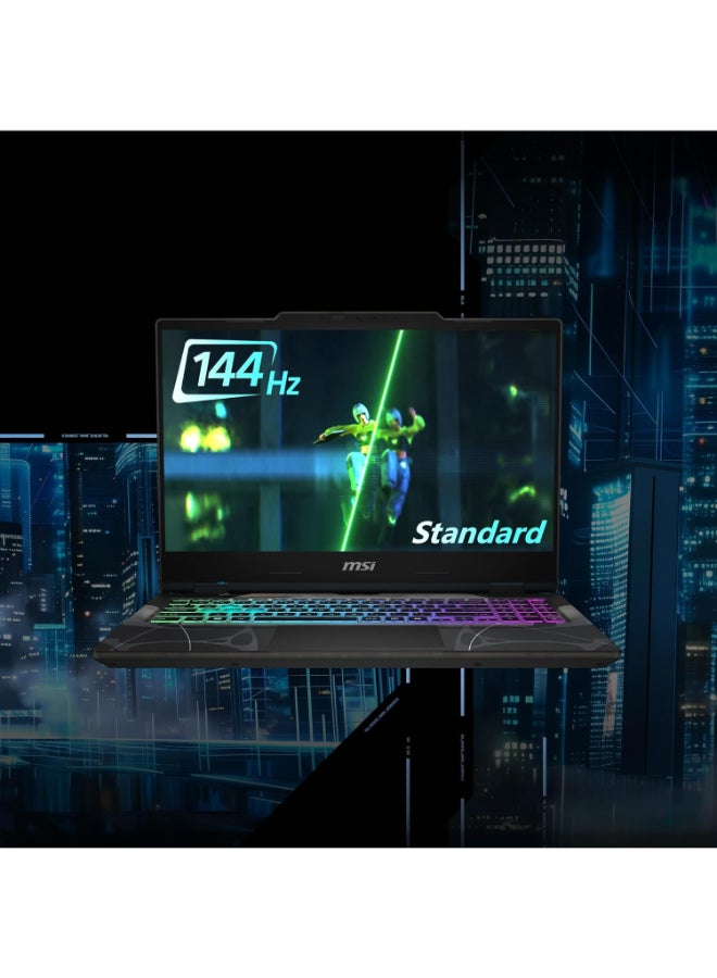 إم اس أي لابتوب الألعاب سايبورغ 15 (2025) مع معالج إنتل كور i7-13620H، شاشة 15.6 بوصة FHD 144Hz، 8GB Nvidia RTX 5050، 16GB RAM، 512GB SSD ويندوز 11 برو، لوحة مفاتيح إنجليزية/عربية، أسود شفاف + ترخيص مدى الحياة لبرنامج أوفيس 2024 - Image 3